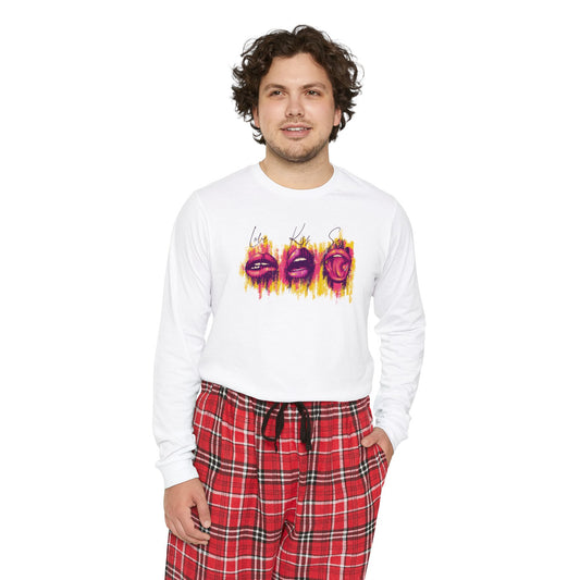Love Kiss Sex Men's Long Sleeve Pajama Set - IMAGINARY WEAR